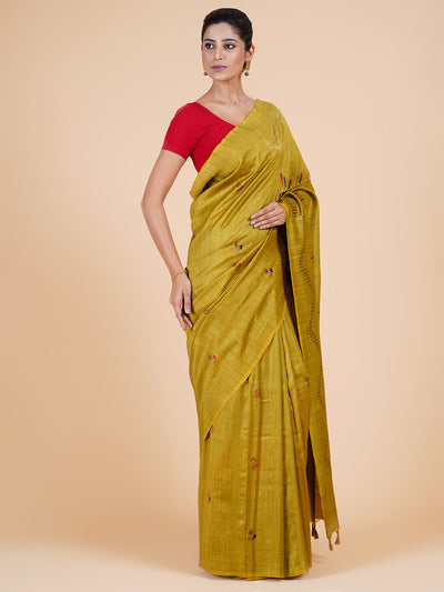 Saanvi Mehendi Chevron Matka Georgette Saree