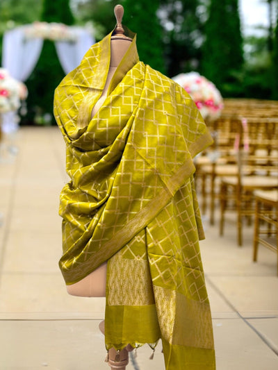 Jalsa Mehendi Silk Dupatta