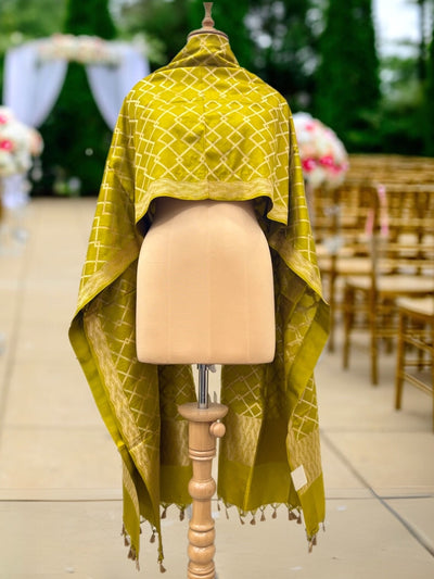 Jalsa Mehendi Silk Dupatta