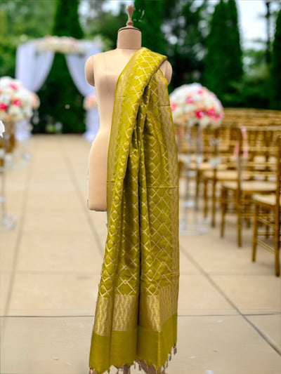 Jalsa Mehendi Silk Dupatta