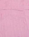 Mogra Gajra Pink Stripe Matka Georgette Saree
