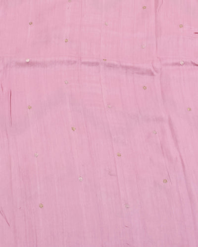 Mogra Gajra Pink Stripe Matka Georgette Saree