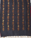 Komolika Black Floral Matka Georgette Saree