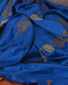 Mansarovar Blue lotus Matka Georgette Saree