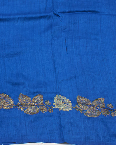 Mansarovar Blue lotus Matka Georgette Saree