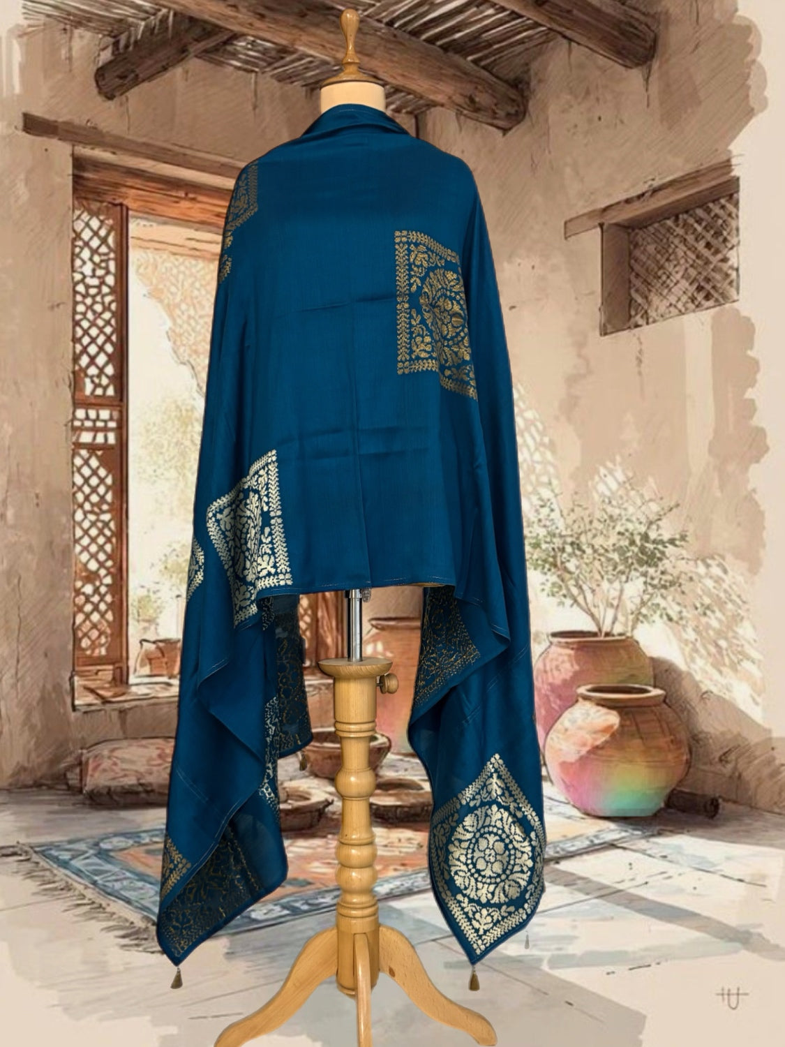 Zeenat Blue Matka Georgette Dupatta