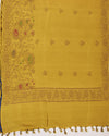 Fragrance of Haldi Yellow Matka Georgette Saree