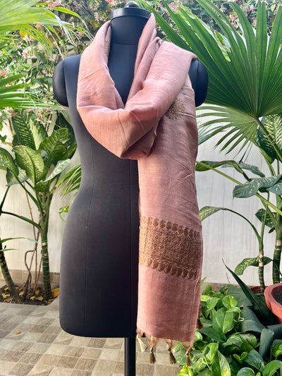 Madanika Peach Matka Georgette Dupatta