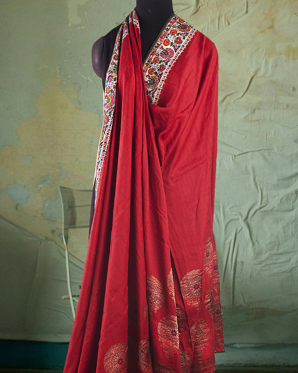 Nanda Devi Kashmiri Jamavar Matka Georgette Saree