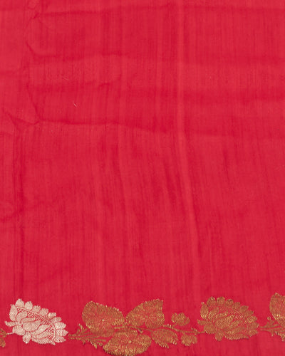 Kamal Sarovar Red Floral Matka Georgette Saree