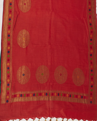 Ekamra Rust Matka Georgette Saree