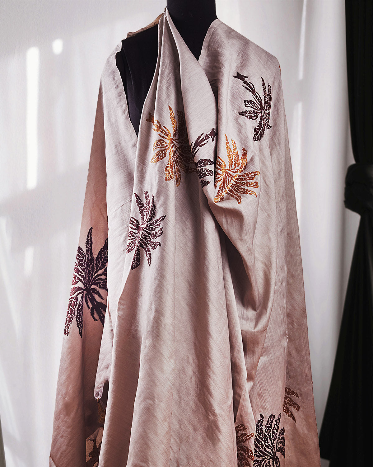 Moonlit Desert Matka Georgette Border Saree