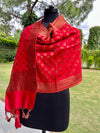 Red Matka Georgette Stole Dupatta