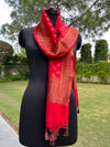 Red Matka Georgette Stole Dupatta