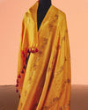 Omaira Yellow Floral Matka Georgette Saree
