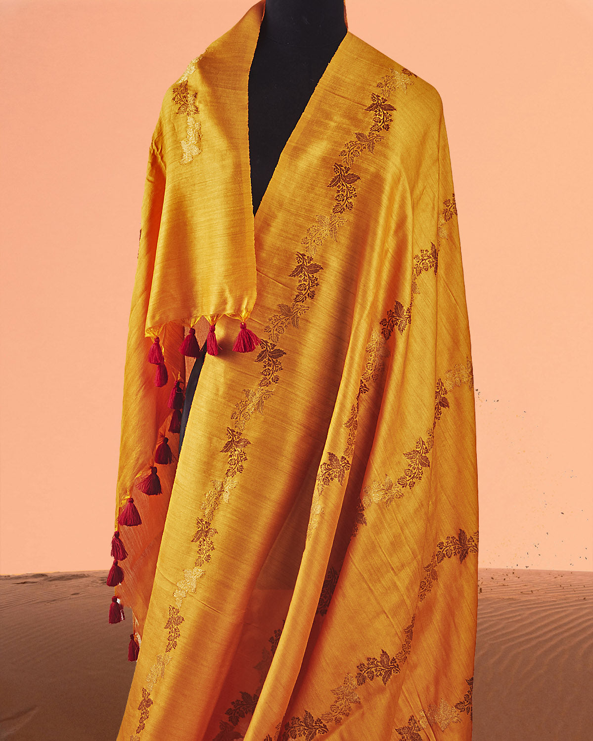Omaira Yellow Floral Matka Georgette Saree