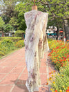 Valley of Flowers White Printed Linen Saree