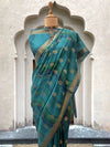 Diya Turquoise Moonga Cotton Saree