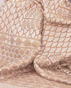 Mansarovar Ivory Gold Moonga Georgette Saree