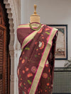Saroja Maroon Moonga Cotton Saree