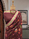 Saroja Maroon Moonga Cotton Saree