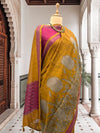 Phalguni Yellow Moonga Cotton Saree