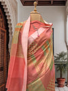 Secret Rendezvous Peach Moonga Cotton Saree