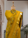 Jaisalmer Yellow Moonga Cotton Printed Saree