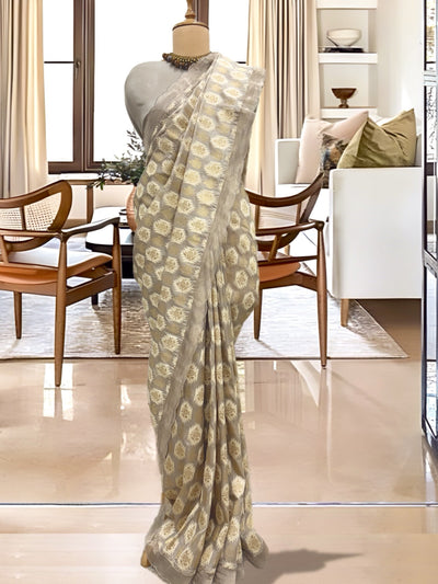 Niloufer Mushroom Booti Silk Saree