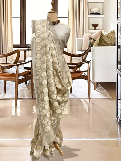 Niloufer Mushroom Booti Silk Saree
