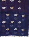 Epic Ink Blue Muslin Organza Saree