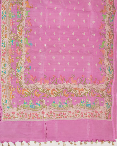 Nauka Vihar Pichwai Tussar Georgette Saree