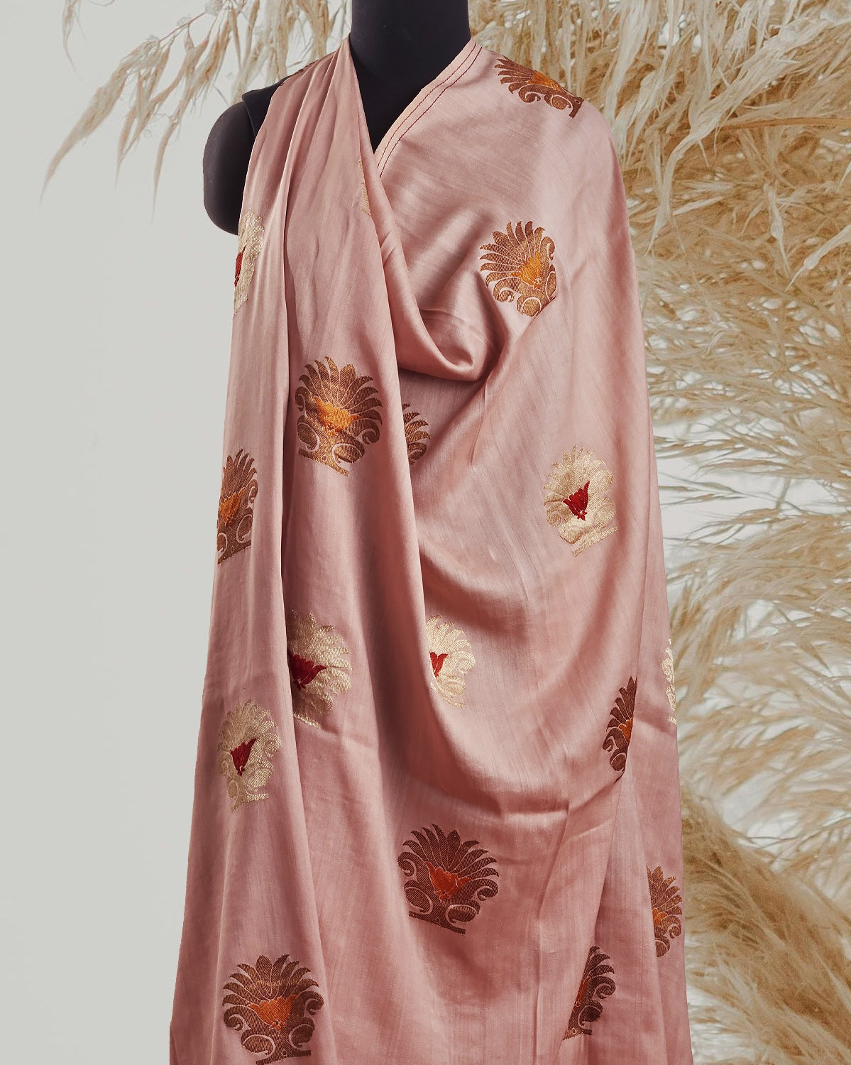 Barely There Pink Matka Georgette Saree