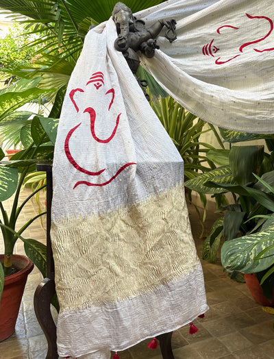 Gajanana Crinkled Georgette Dupatta