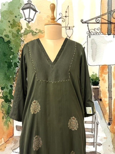 Olive Green Kurta & Pant Set