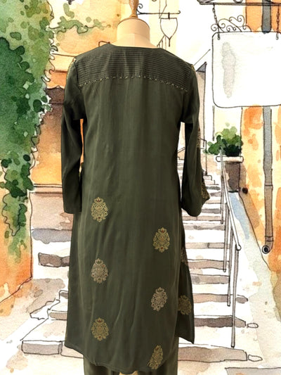 Olive Green Kurta & Pant Set