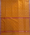 Capri Orange Checks Chanderi Saree
