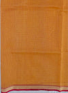 Capri Orange Checks Chanderi Saree