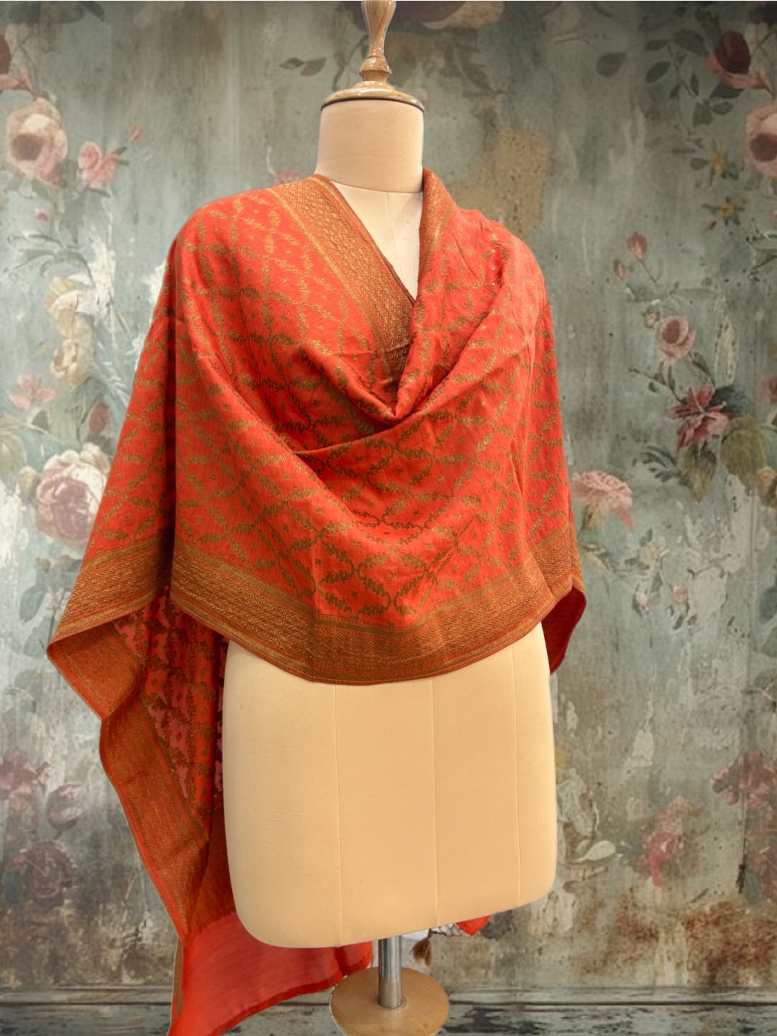 Rust Matka Georgette Stole Dupatta