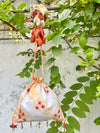 Banjaran Orange & White Cotton Potli