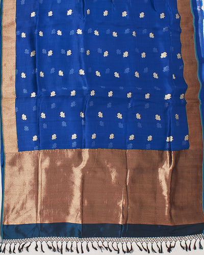 Neelambra Blue Kanchi Organza Saree
