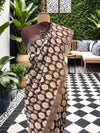Cedar Brown Cotton Kora Saree