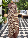 Cedar Brown Cotton Kora Saree
