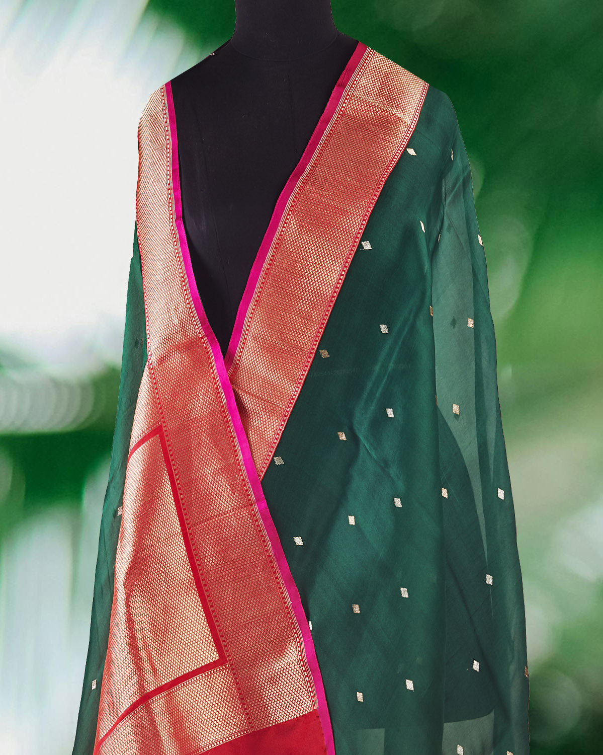 Harita Green Kanchi Organza Saree