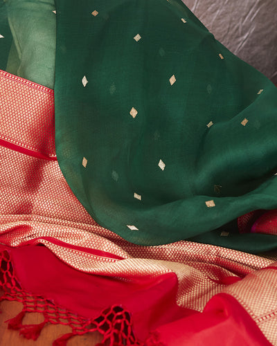 Harita Green Kanchi Organza Saree