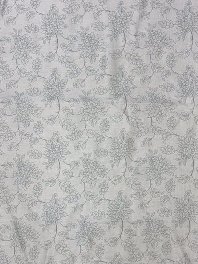 Moonlit Sonata silver Grey printed Organza Saree