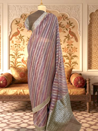 Princess Rose Brown Organza Saree