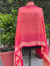Peach & Fuchsia Bandhani Shaded Dupatta