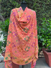 Mayurbhanj Peach Shikar Bandhani Dupatta
