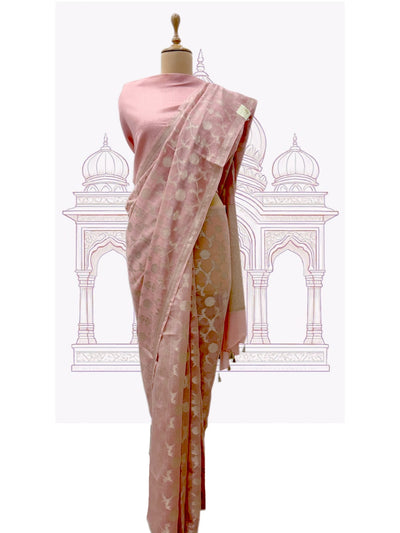 Dholpur Peach Cotton Saree